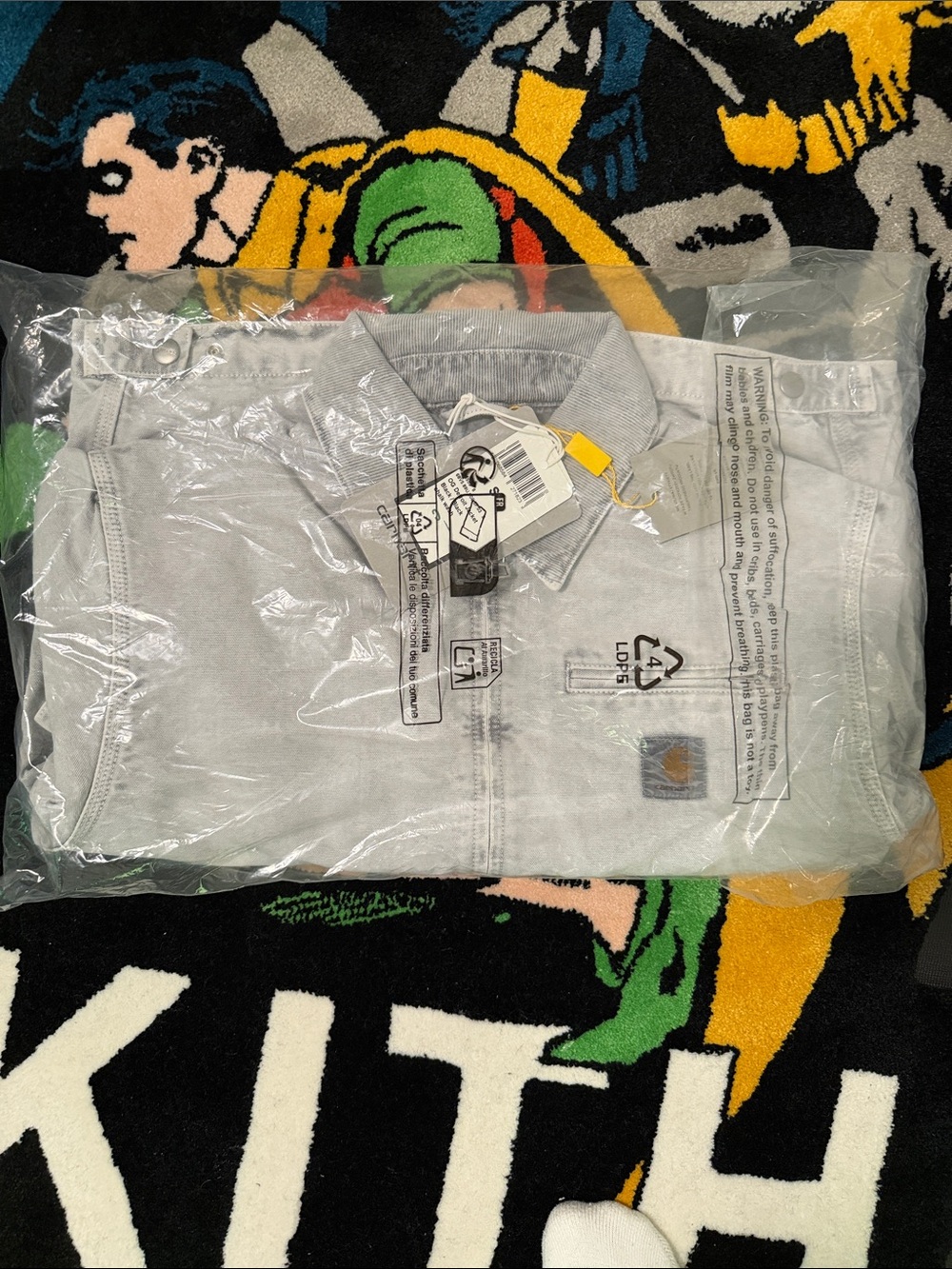 Carhartt WIP OG Light Gray/White Wash Zip-Front Detroit Jacket
